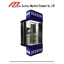 Ascenseur panoramique carré de 800 kg avec verre de sécurité
